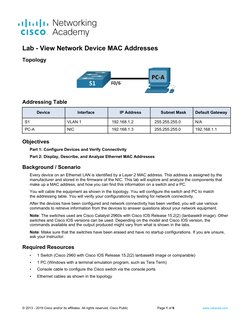 7.2.7 Lab - View Network Device MAC Addresses | PDF | Network Switch ...