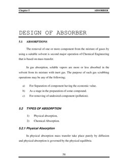 Absorption Column Design Overview | PDF | Absorption (Chemistry) | Gases