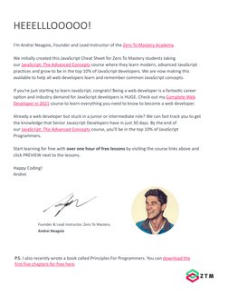 HEEELLLOOOOO!
I’m Andrei Neagoie, Founder and Lead Instructor of the Zero To Mastery Academy. (https://zerotomastery.io?utm_s