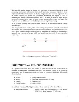 Engineering Lab Report Template | PDF | Experiment | Electrical Network