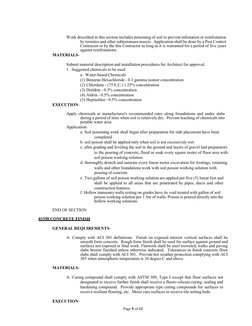 Page 5 of 12 
 
Work described in this section includes poisoning of soil to prevent infestation or reinfestation 
by termi