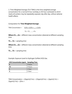 2.3 Workplace Environment Measurement: OSHS Rule 1071 - General ...