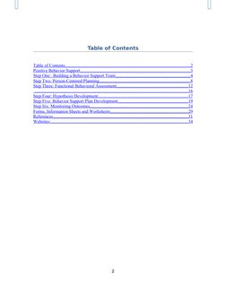 Table of Contents
Table of Contents
