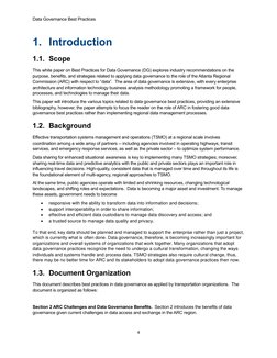 Data Governance Best Practices 
 
 
4 
 
1. Introduction 
1.1. Scope 
This white paper on Best Practices for Data Governance