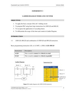 Ladder Diagram for Timers and Counters | PDF | Programmable Logic ...
