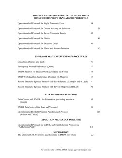 3 
                                                   For clinical use by EMDRIA/EMDR Europe approved therapists only  
PHA