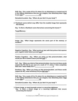 8 
                                                   For clinical use by EMDRIA/EMDR Europe approved therapists only  
 
S