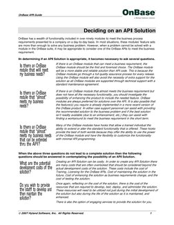 Guide To The OnBase APIs v1.2 | PDF