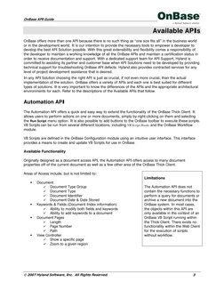 Guide To The OnBase APIs v1.2 | PDF