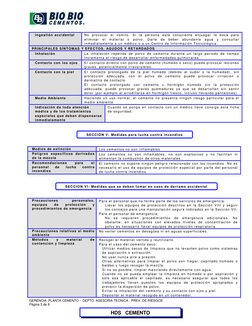GERENCIA  PLANTA CEMENTO -  DEPTO. ASESORIA TECNICA - PREV. DE RIESGOS