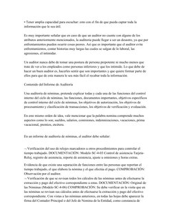Auditoría de Nómina y Recursos Humanos | PDF | Auditoría | Cheque de pago