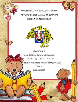 UNIVERSIDAD NACIONAL DE TRUJILLO 
FACULTAD DE CIENCIAS AGROPECUARIAS 
ESCUELA DE AGRONOMÍA 
 
 
 
 
 
 
 
 
PRACTICA N° 7 
Cu
