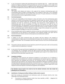 7.3
In case of equipment supplied with grease/lubricants from imported origin, the    supplier shall clearly
indicate the ind