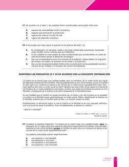 Módulo de 
lectura crítica 
11 
 
 
18. El enunciado que mejor apoya la posición de los autores del texto 1 es 
 
A. 
En comp