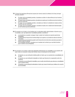 Módulo de 
lectura crítica 
11 
 
 
24. De acuerdo con el texto, si los hombres por su naturaleza están más inclinados al dom