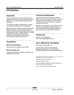 Service and Repair Manual 
December 2019 
Introduction 
 
 
ii 
SX™-180 
Part No. 1268497GT 
 
 
Intr oducti on 
Intr oducti
