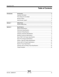 December 2019 
 
Table of Contents 
 
 
 
 
Part No. 1268497GT 
SX™-180 
vii 
 
 
 
Introduction 
Introduction ..............