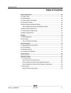 December 2019 
 
Table of Contents 
 
 
 
 
Part No. 1268497GT 
SX™-180 
ix 
 
 
Boom Components ............................