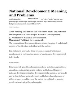 Understanding National Development Meaning | PDF | Economies