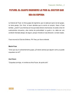 Traducción: WeiShen__V 
 
1 
NO RESUBIR, NO COMPARTIR SIN PREVIO PERMISO | Traducción sin fines de lucro 
FUTURE, EL GUAPO IN