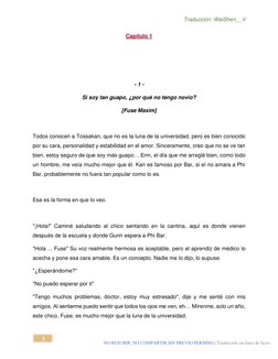Traducción: WeiShen__V 
 
3 
NO RESUBIR, NO COMPARTIR SIN PREVIO PERMISO | Traducción sin fines de lucro 
Capítulo 1 
 
 
 
-