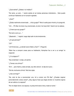 Traducción: WeiShen__V 
 
4 
NO RESUBIR, NO COMPARTIR SIN PREVIO PERMISO | Traducción sin fines de lucro 
"¿Qué estrés? ¿Debe