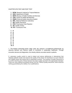CHAPTER 8 PE-TEST AND POST TEST
1.
RITM- Research Institute for Tropical Medicine
2.
DOH- Department of Health 
3.
BHFS- Bure