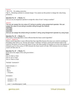 CS201 Midterm Solved Papers by Moaaz | PDF | Pointer (Computer ...