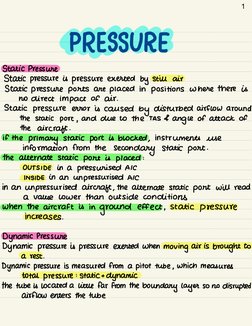 1
PRESSURE
static pressure
static pressure is pressure exerted by still air
Static pressure ports
are placed
in positions
whe