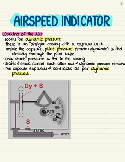 3
AIRSPEED INDICATOR
working of the ASI
- works on dynamic pressure
. there
is an airtight casing with
a capsule in it
- insi