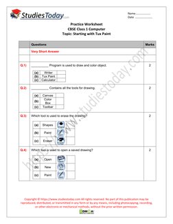  
 
 
Name………………… 
 
Date  …………………… 
Copyright © https://www.studiestoday.com All rights reserved. No part of this publicatio