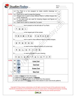  
 
 
Name………………… 
 
Date  …………………… 
Copyright © https://www.studiestoday.com All rights reserved. No part of this publicatio