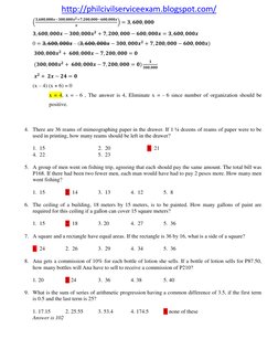 Civil Service Math Pdf Ratio Civil Service Exam Math Problems | PDF | Equations | Prices