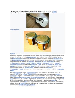 (https://commons.wikimedia.org/wiki/File:Bongo.jpg) (https://commons.wikimedia.org/wiki/File:AcousticGuitar.jpg)Antigüedad d
