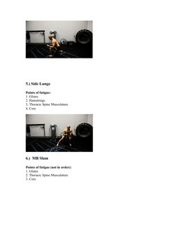 5.) Side Lunge
Points of fatigue:
1. Glutes
2. Hamstrings
3. Thoracic Spine Musculature
4. Core
6.)  MB Slam
Points of fatigu