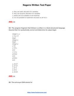 Nagarro Written Test Sample Questions | PDF | Software Development ...