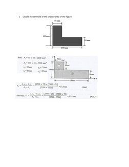 1
Locate the centroid of the shaded area of the Figure
