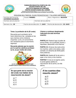 FUNDACIÓN EDUCATIVA PUERTA DEL SOL 
COLEGIO PUERTA DEL SOL  
INSTITUTO REMANSO DE COMFANDI  
CENTRO DOCENTE MARIA DEL CARME