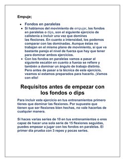 Empuje;

Fondos en paralelas (https://migymencasa.com/fondos-paralelas-bien-hechos/)
Si hablamos del movimiento de empujar,