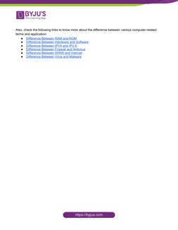 Also, check the following links to know more about the difference between various computer-related 
terms and applicati
