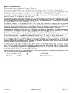 TXM1101-0121
Page
of
(Policy # 11407202227)
3
3
Named Insured Confirmation
I understand and agree this application is a part