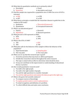 Practical Research 2: Quarter 2 Exam Guide | PDF | Sampling (Statistics ...