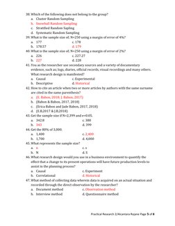 Practical Research 2: Quarter 2 Exam Guide | PDF | Sampling (Statistics ...