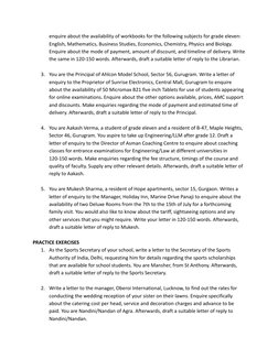 enquire about the availability of workbooks for the following subjects for grade eleven:
English, Mathematics, Business Studi