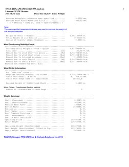 TANK 2019, API-650/653/620/579 Analysis                       
   Licensee: SPLM Licensee
   Job: 76.5m tank