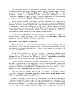        The nationalistic fervor was also strongly manifested among the youth through
campus publications which have taken an