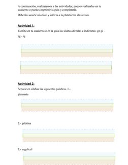 A continuación, realizaremos a las actividades; puedes realizarlas en tu 
cuaderno o puedes imprimir la guía y completarla.
D