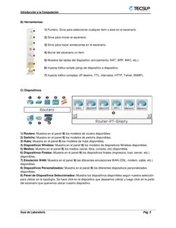 Introducción a la Computación 
 
 
 
Guía de Laboratorio 
 
Pág. 5 
 
B) Herramientas 
C) Dispositivos 
 
 
1) Routers: Muest
