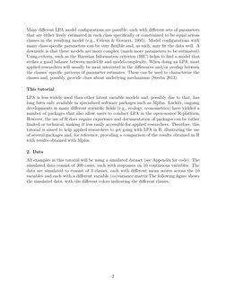 Many diﬀerent LPA model conﬁgurations are possible, each with diﬀerent sets of parameters
that are either freely estimated in