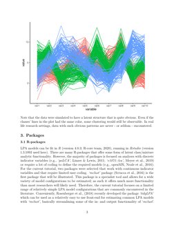 0
5
10
var1
var2
var3
var4
var5
var6
var7
var8
var9
var10
variable
value
Note that the data were simulated to have a latent s